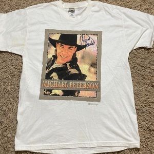 1999 VTG Michael Peterson AUTOGRAPHED Shirt